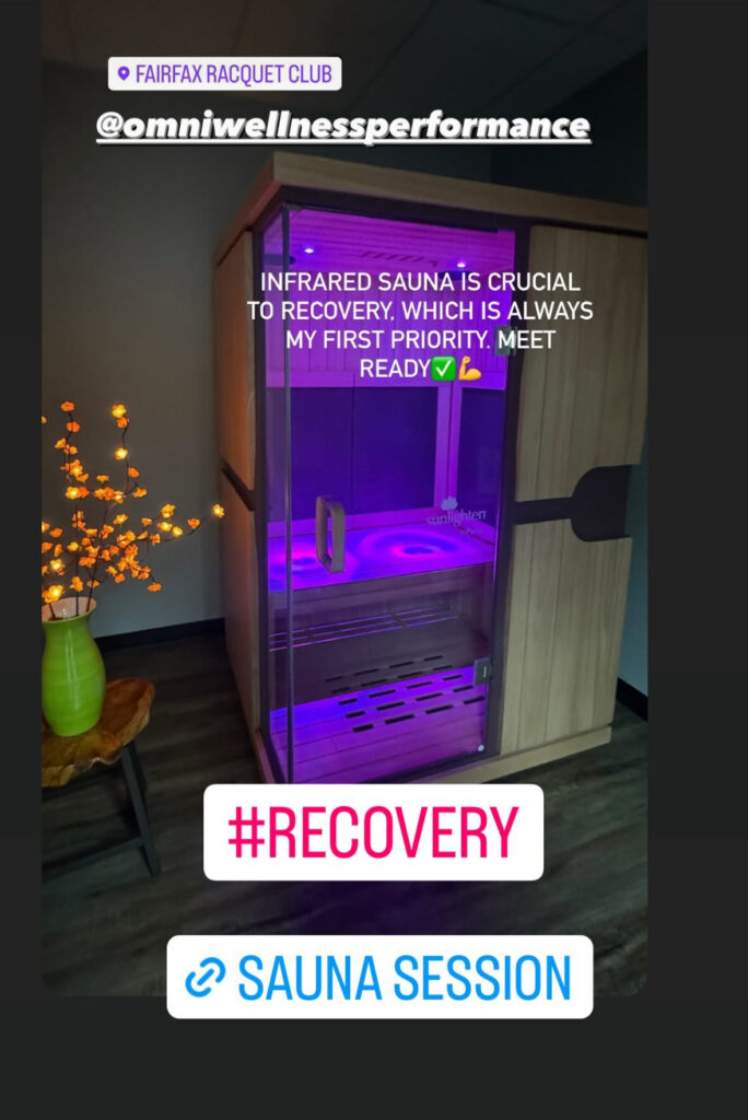 Infrared Sauna recovery get your sweat on.